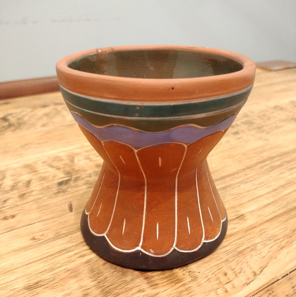 Vintage Mexican Hand Thrown Stoneware